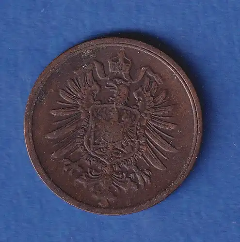 Deutsches Reich Kursmünze 2 Pfennig 1876 H vz