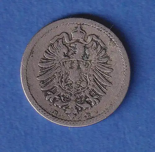Deutsches Reich Kursmünze 5 Pfennig 1875 E ss