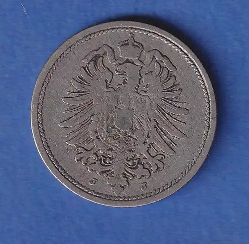 Deutsches Kaiserreich Kursmünze 10 Pfennig 1876 J ss