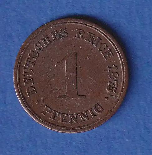 Deutsches Reich Kursmünze 1 Pfennig 1875 D ss