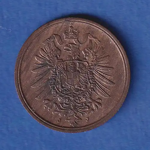 Deutsches Reich Kursmünze 2 Pfennig 1875 J vz