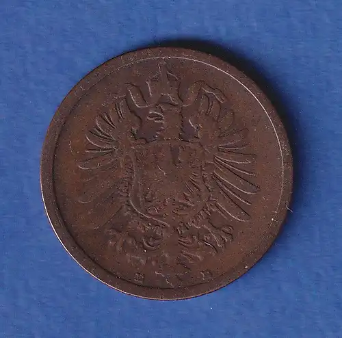 Deutsches Reich Kursmünze 2 Pfennig 1874 E ss