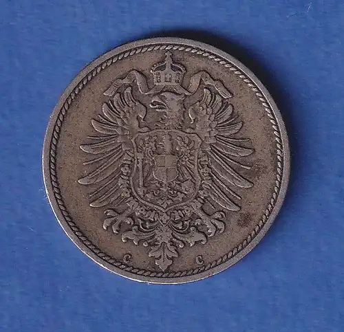 Deutsches Kaiserreich Kursmünze 10 Pfennig 1874 C vz