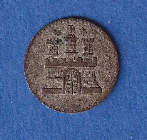 Hamburg Silber-Umlaufmünze 1 Dreiling 1855 ss-vz