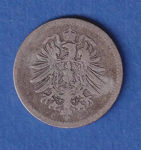 Deutsches Kaiserreich Silber-Kursmünze 50 Pfennig 1876 C ss