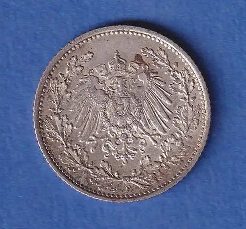Deutsches Kaiserreich Silber-Kursmünze 1/2 Mark 1906 E vz