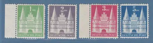 Bizone 1948 Bautenserie Holstentor Lübeck Markwerte Mi.-Nr. 97-100 postfrisch **