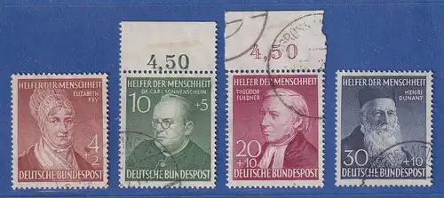 Bundesrepublik 1952 Helfer der Menschheit Mi.-Nr. 156-159 gestempelt