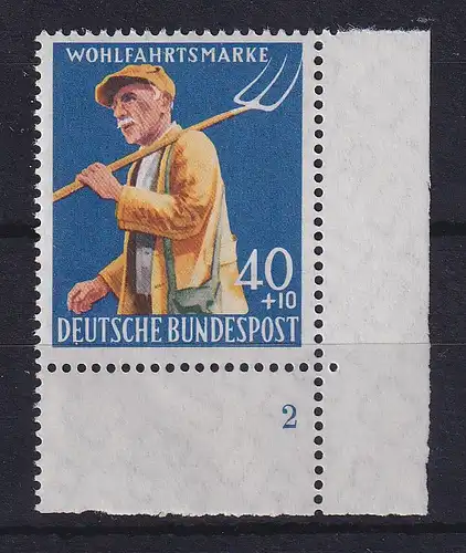 Bundesrepublik 1958 Wohlfahrt Bauer Mi.-Nr. 300 Eckrandstück UR Formnummer 2 **