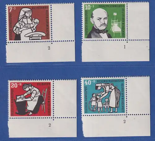 Bundesrepublik 1956 Kinderpflege Mi.-Nr. 243-246 Eckränder UR Formnr. 1 und 2 **