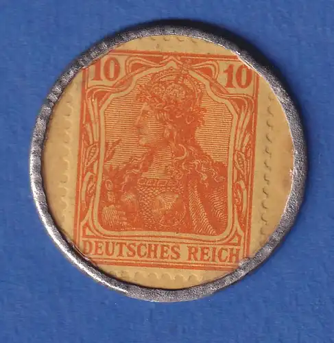 Deutsches Reich Briefmarkenkapselgeld 10 Pfennig  ERFIL LEIPZIG Seifenpulver