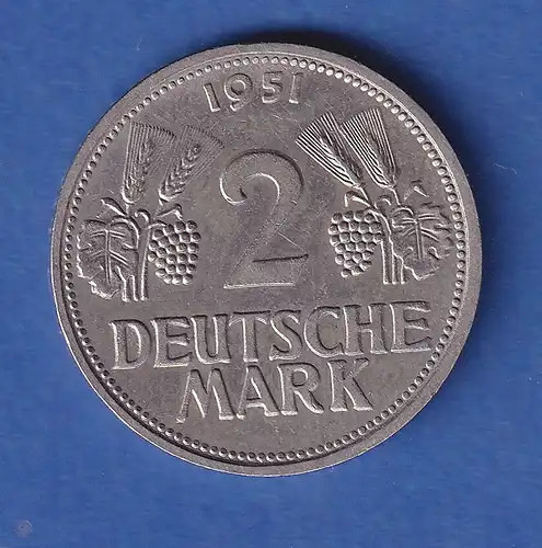 Bundesrepublik Kursmünze - 2 DM 1951 G