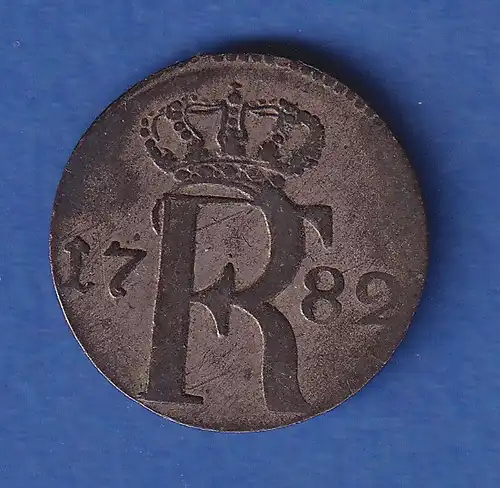 Preußen Silber-Umlaufmünze 1/24 Taler König Friedrich II. 1782 A