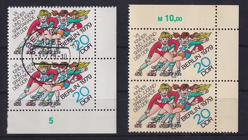 DDR 1979 Spartakiade 20Pfg Mi.-Nr. 2434 vergilbt **  Vgl. Fußnote im MICHEL !