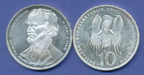 Bundesrepublik 10DM Silber-Gedenkmünze 1997, Philipp Melanchthon