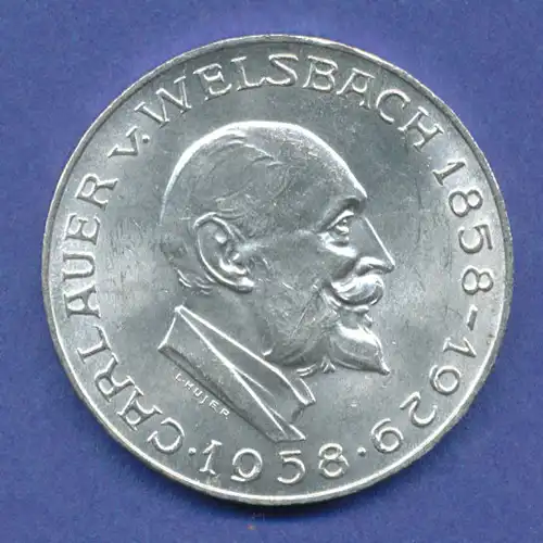 Österreich 25-Schilling Silber-Gedenkmünze 1958, Carl Auer von Welsbach