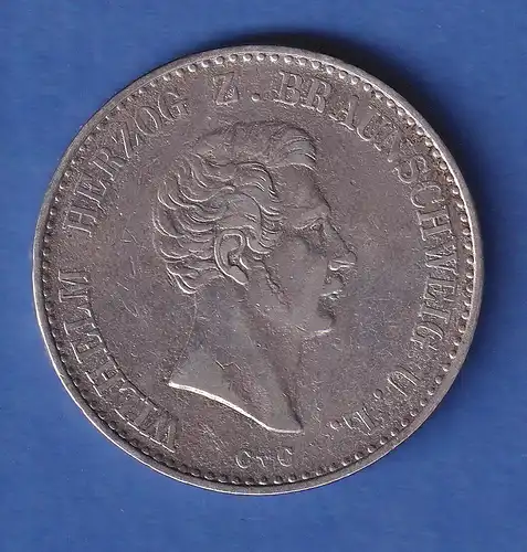 Braunschweig-Wolfenbüttel Silbermünze 1 Taler Herzog Wilhelm 1841 