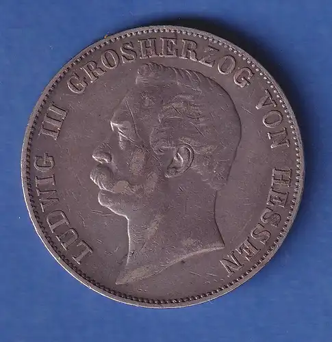 Hessen-Darmstadt Silbermünze 1 Vereinstaler Großherzog Ludwig III. 1857 