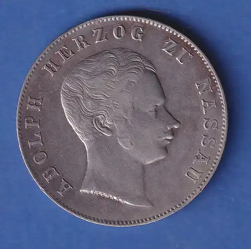 Nassau Silbermünze 2 Gulden Herzog Adolph 1846