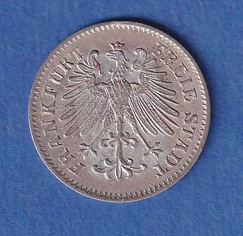 Frankfurt Silbermünze 3 Kreuzer 1850 vz