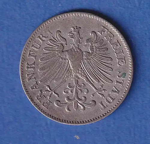 Frankfurt Silbermünze 6 Kreuzer 1848