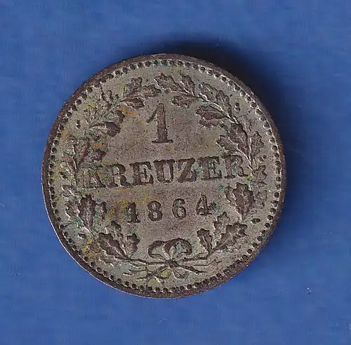 Frankfurt Silbermünze 1 Kreuzer 1864