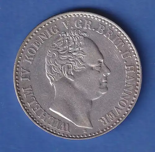 Hannover Silbermünze 1 Taler König Wilhelm  IV. 1836 vz