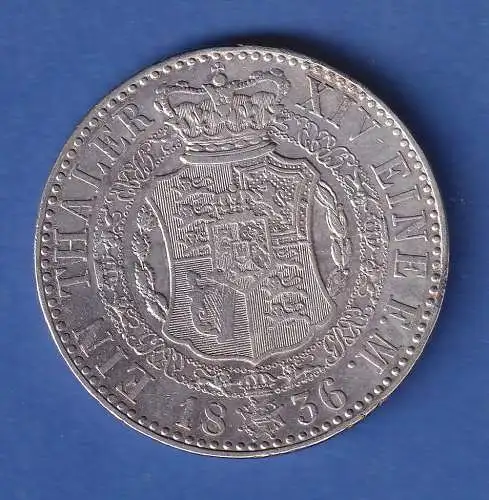 Hannover Silbermünze 1 Taler König Wilhelm IV. 1836 B vz