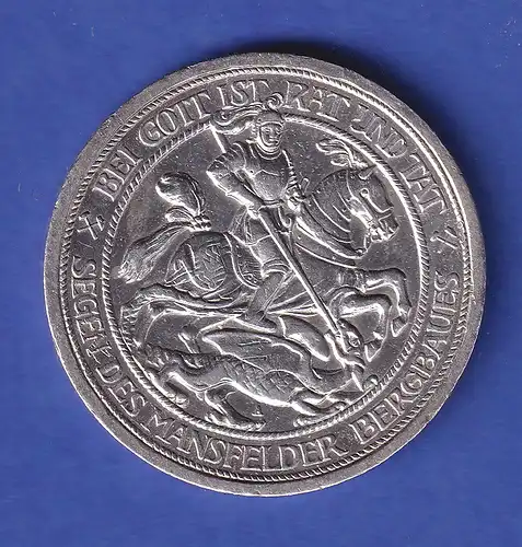 Preußen Silbermünze 3 Mark St. Georg - Mansfelder Bergbau 1913 A  vz-stg