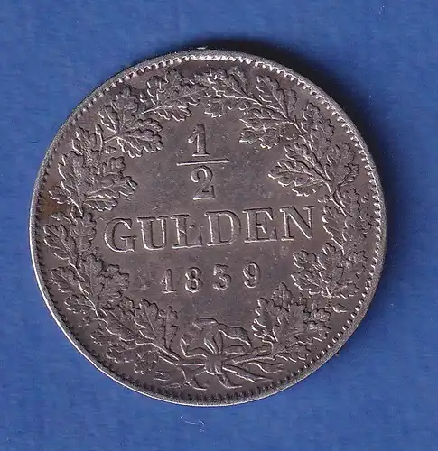 Baden  Silbermünze 1/2 Gulden Großherzog Leopold 1839