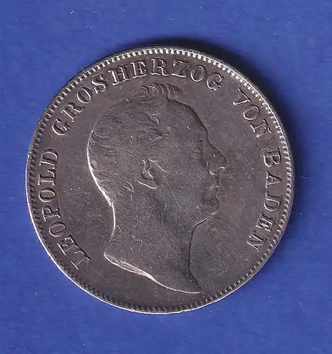 Baden  Silbermünze 1/2 Gulden Großherzog Leopold 1839