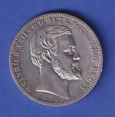 Reuß ältere Linie Silbermünze 2 Mark Fürst Heinrich XXII. 1892 E  vz-stg