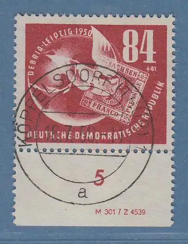 DDR 1950 DEBRIA-Sondermarke 84+41 Pfg. Mi.-Nr. 260 mit DV , O KÖPPELSDORF (THÜR)