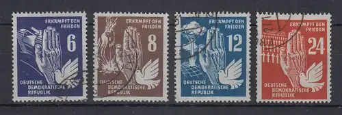 DDR 1950 Erkämpft den Frieden Mi.-Nr. 276-79 Satz kpl. gestempelt. 
