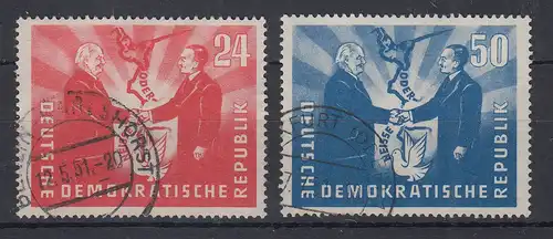 DDR 1951 Deutsch-polnische Freundschaft  Mi.-Nr. 284-85  Satz kpl. O 