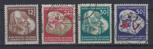 DDR 1951 Weltfestspiele der Jugend Mi.-Nr. 289-92 gestempelt