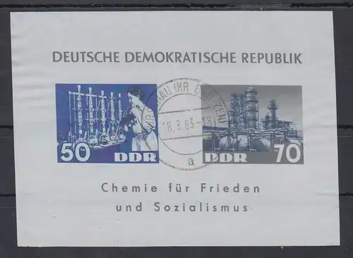 DDR 1963 Dederon-Gewebe Block  Mi.-Nr. Block 18 schön O KIRSCHAU BAUTZEN