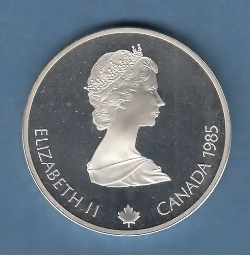 Kanada Olympische Spiele Calgary 1988 , Silbermünze 20 Dollar Skiläufer PP