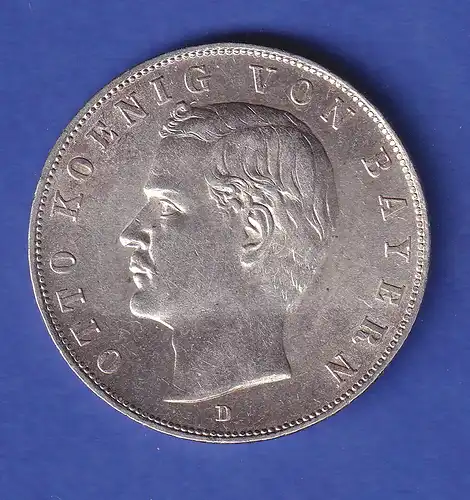 Bayern Silbermünze 3 Mark König Otto 1911 D vz