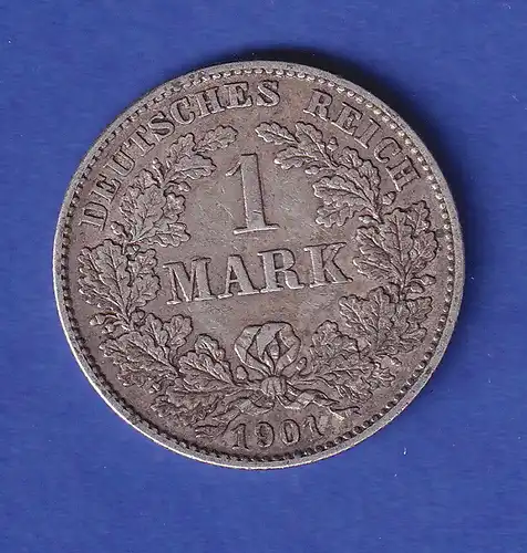 Deutsches Kaiserreich Silber-Kursmünze 1 Mark 1901 G ss 