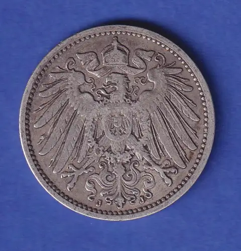 Deutsches Kaiserreich Silber-Kursmünze 1 Mark 1906 J ss