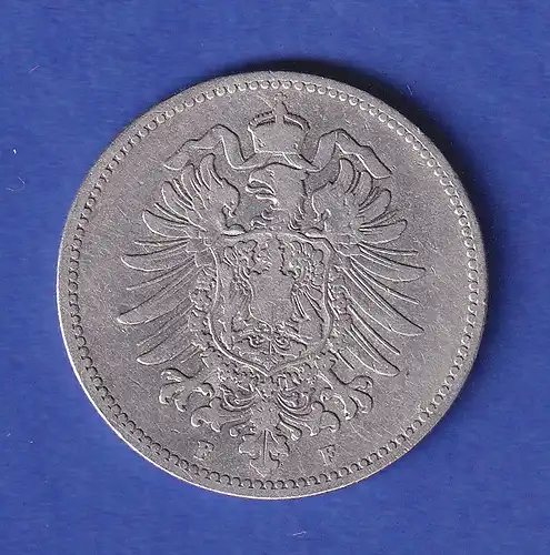 Deutsches Kaiserreich Silber-Kursmünze 1 Mark 1874 F ss 