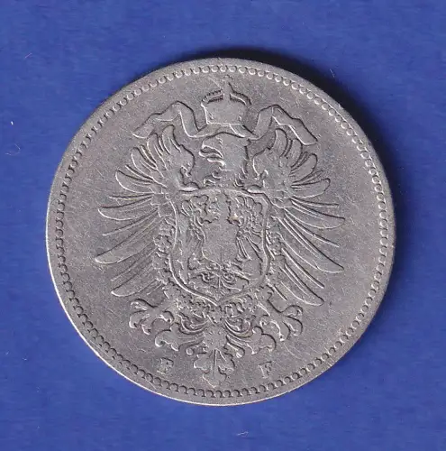 Deutsches Kaiserreich Silber-Kursmünze 1 Mark 1874 F ss 