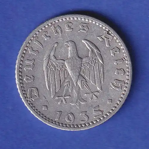 Deutsches Reich Aluminium-Kursmünze 50 Pfennig 1935 A