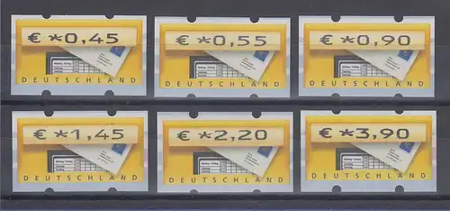 ATM Deutschland Briefkasten Sielaff Mi.-Nr. 5 VS13 Satz 6 Werte 0,45-3,90 **
