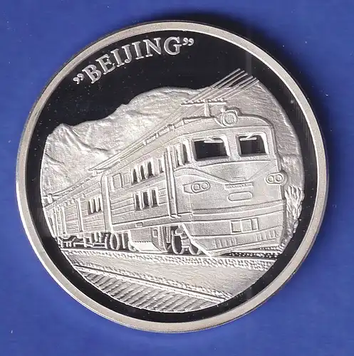 Silbermedaille Lokomotive CR-Baureihe BJ Beijing- Lokomotive Adler von 1835