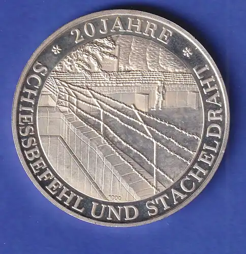 Silbermedaille 20 Jahre Berliner Mauer 1981