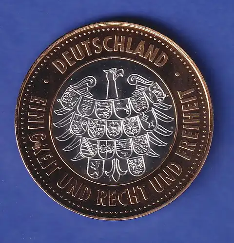 Silbermedaille Fall der Mauer - 25 Jahre Deutsche Einheit 2015