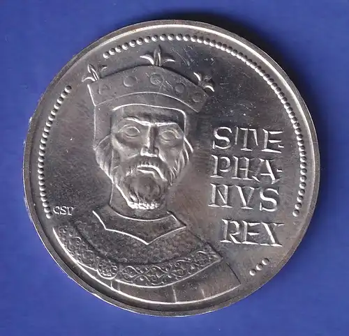 Ungarn Silbermünze 100 Forint König Stephan 1972