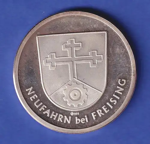 Silbermedaille Neufahrn bei Freising - Steinernes Kreuz o.J.  PP